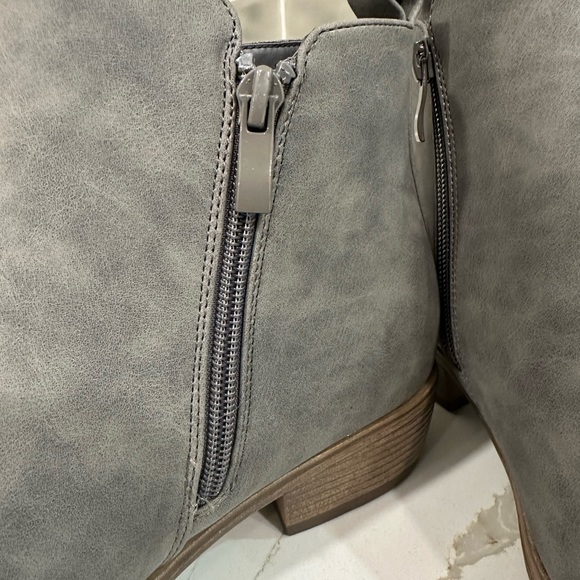 Jeossy Ankle Boots Thick Heel Low Heeled Booties for Women Size 8 Color Gray. - Picture 8 of 11